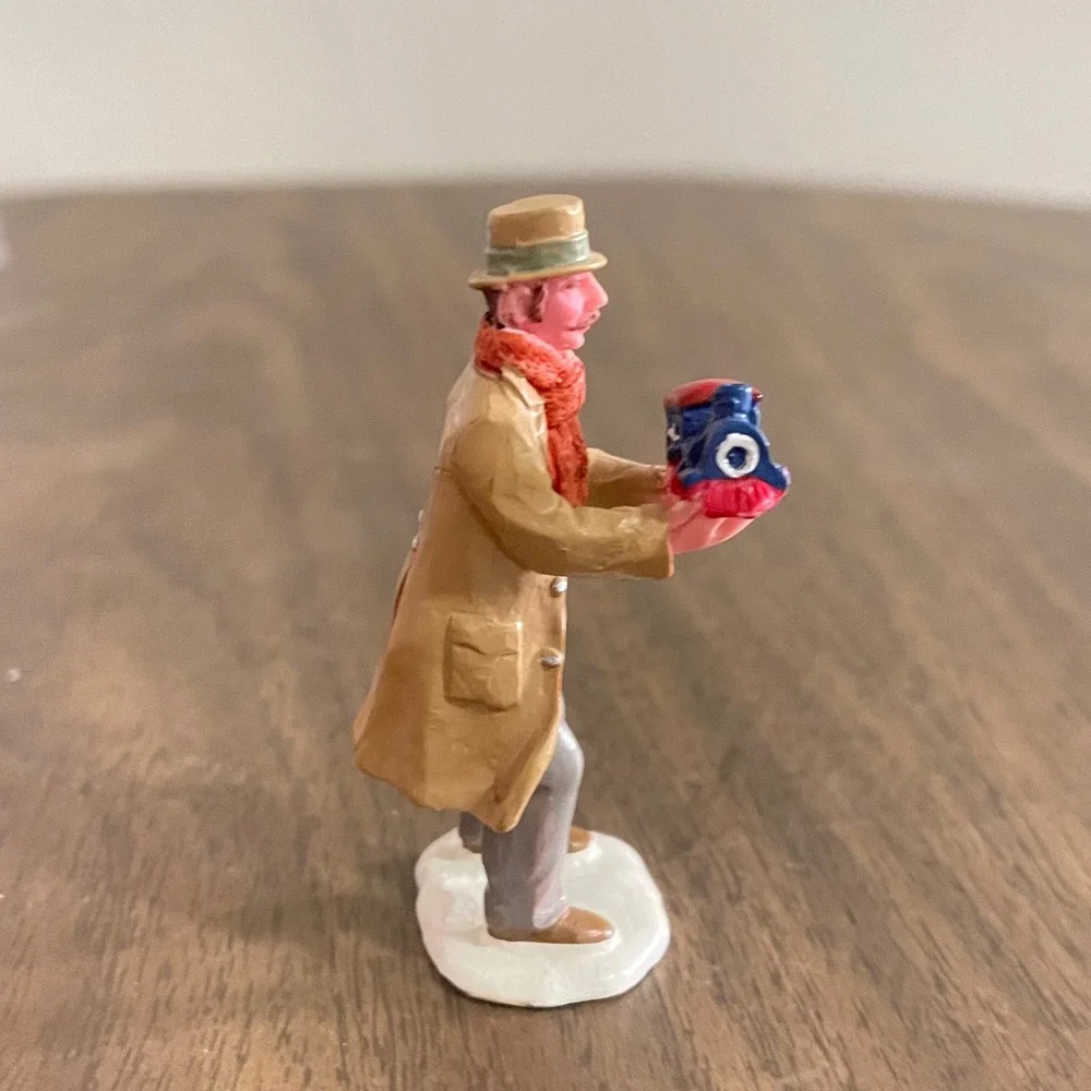 Lemax Victorian Man Brown Coat Toy Train Present Gift Christmas Village Figurine